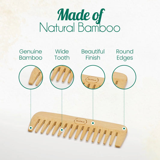 All-Natural Bamboo Hair Comb: The Eco-Friendly Solution for Healthy Hair