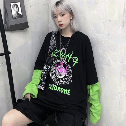 Fake two long-sleeved T-shirts