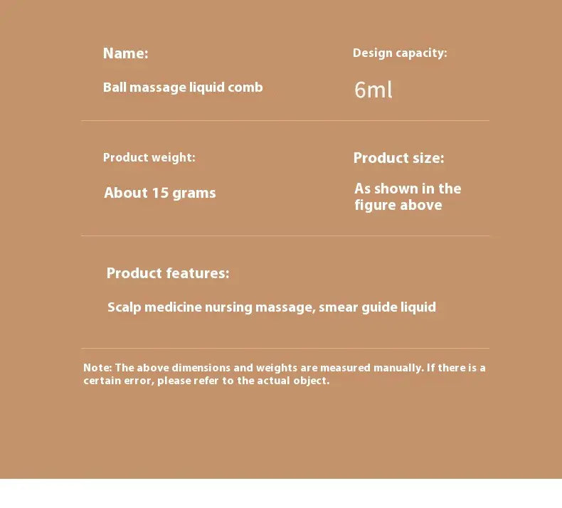 Hair Growth And Solidification Liquid Guide Comb